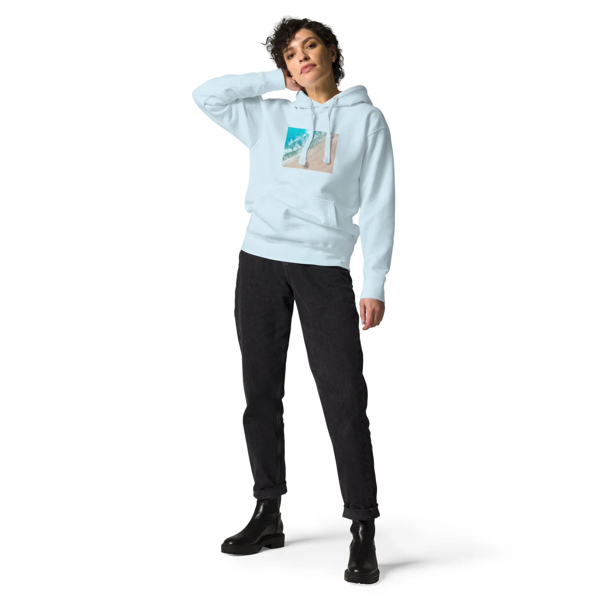 Hoodie Womens Designer (Hoodies Womens - Nature Seashore 009)