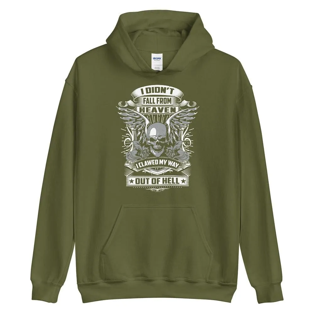 I Didn't Fall From Heaven - Skull Hoodie - up tp 5XL