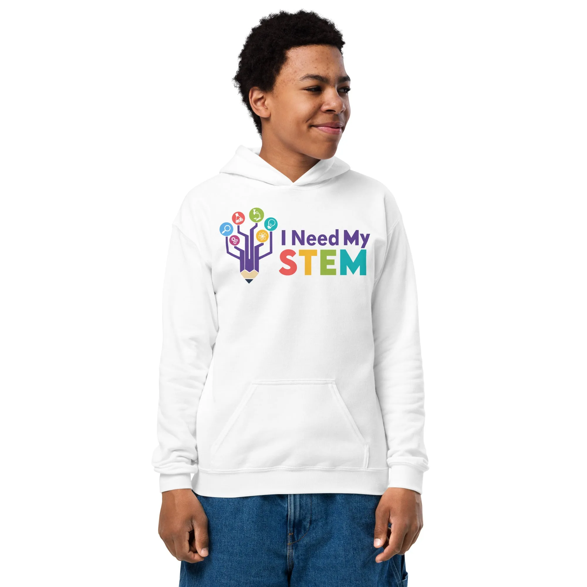I Need STEM Youth Heavy Blend Hoodie