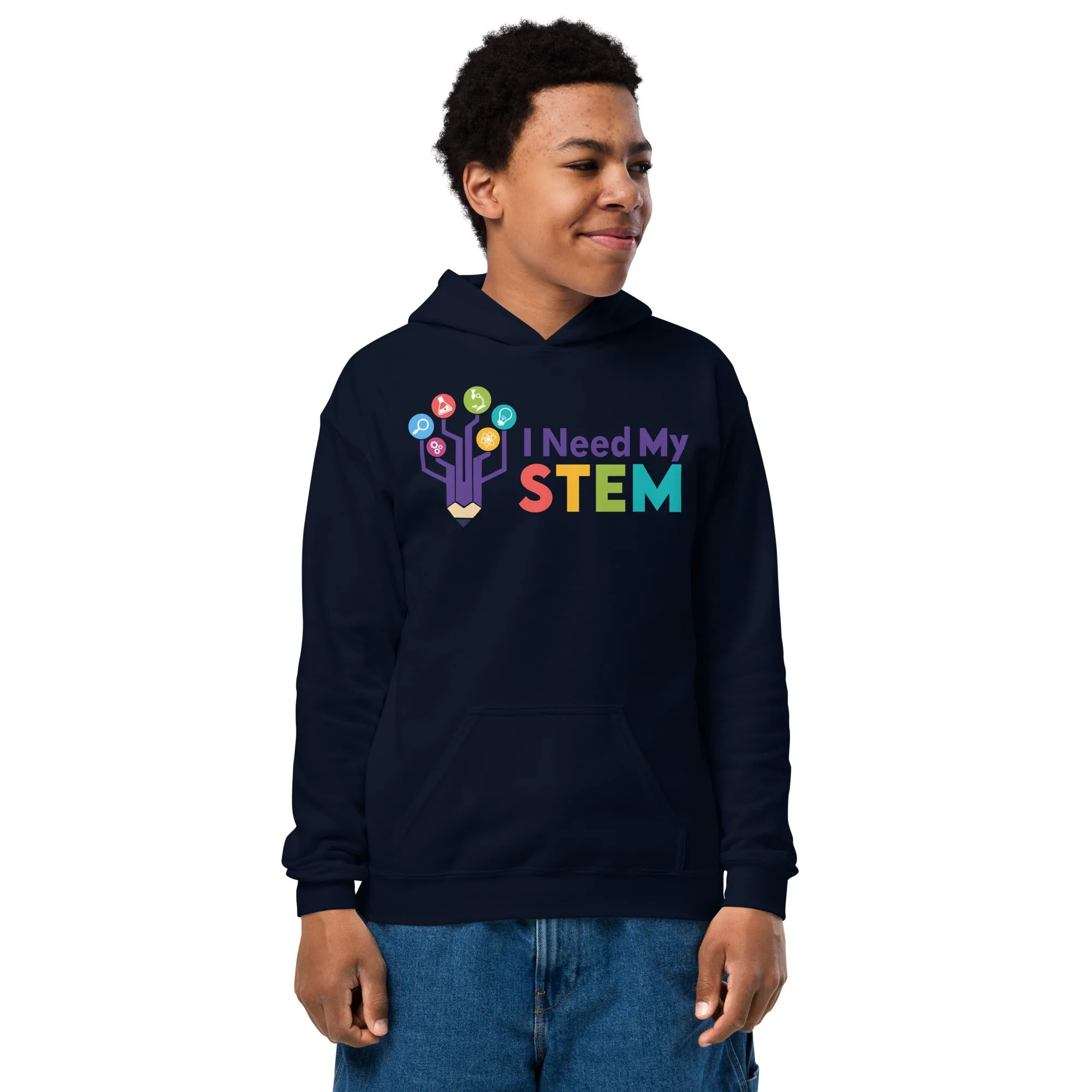 I Need STEM Youth Heavy Blend Hoodie