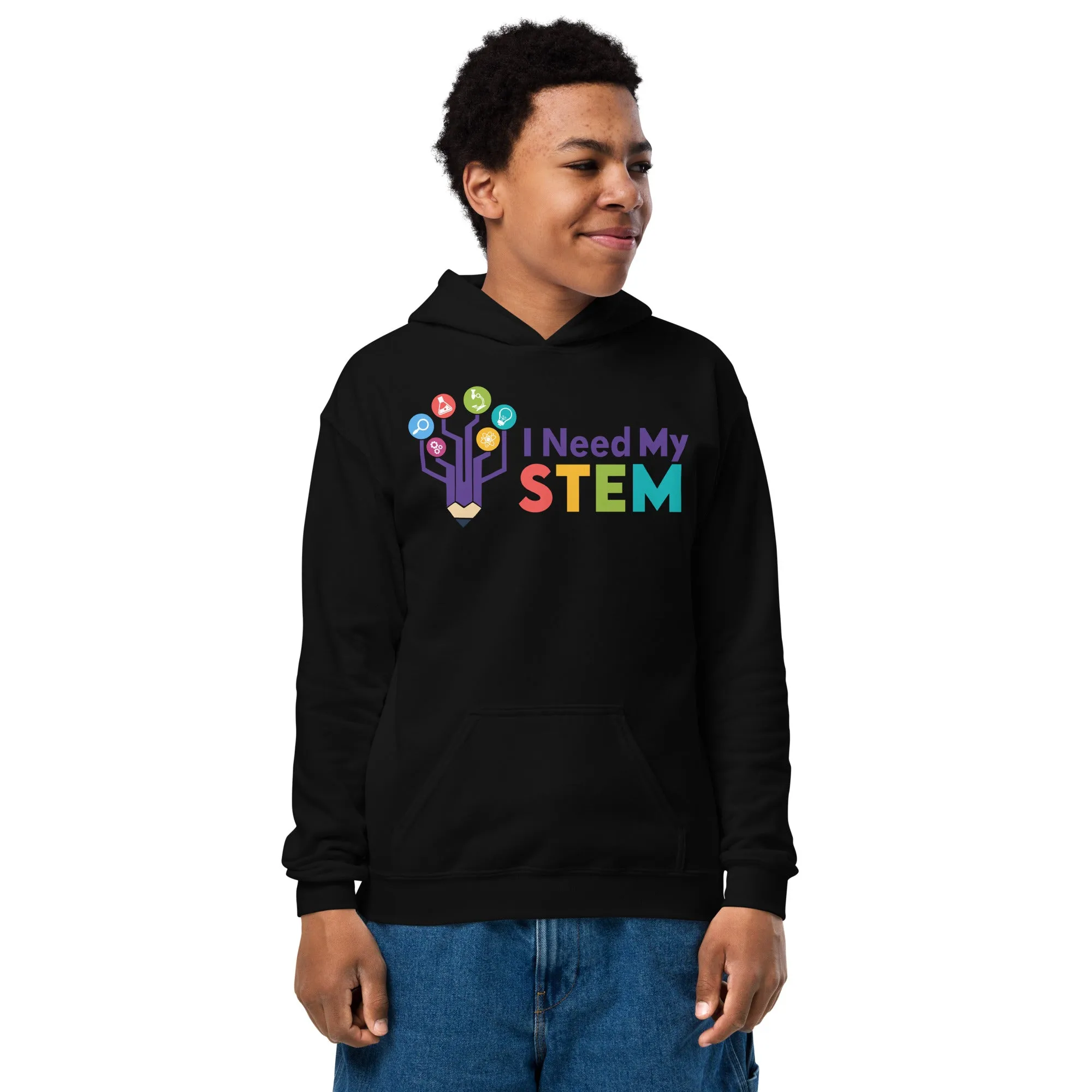 I Need STEM Youth Heavy Blend Hoodie
