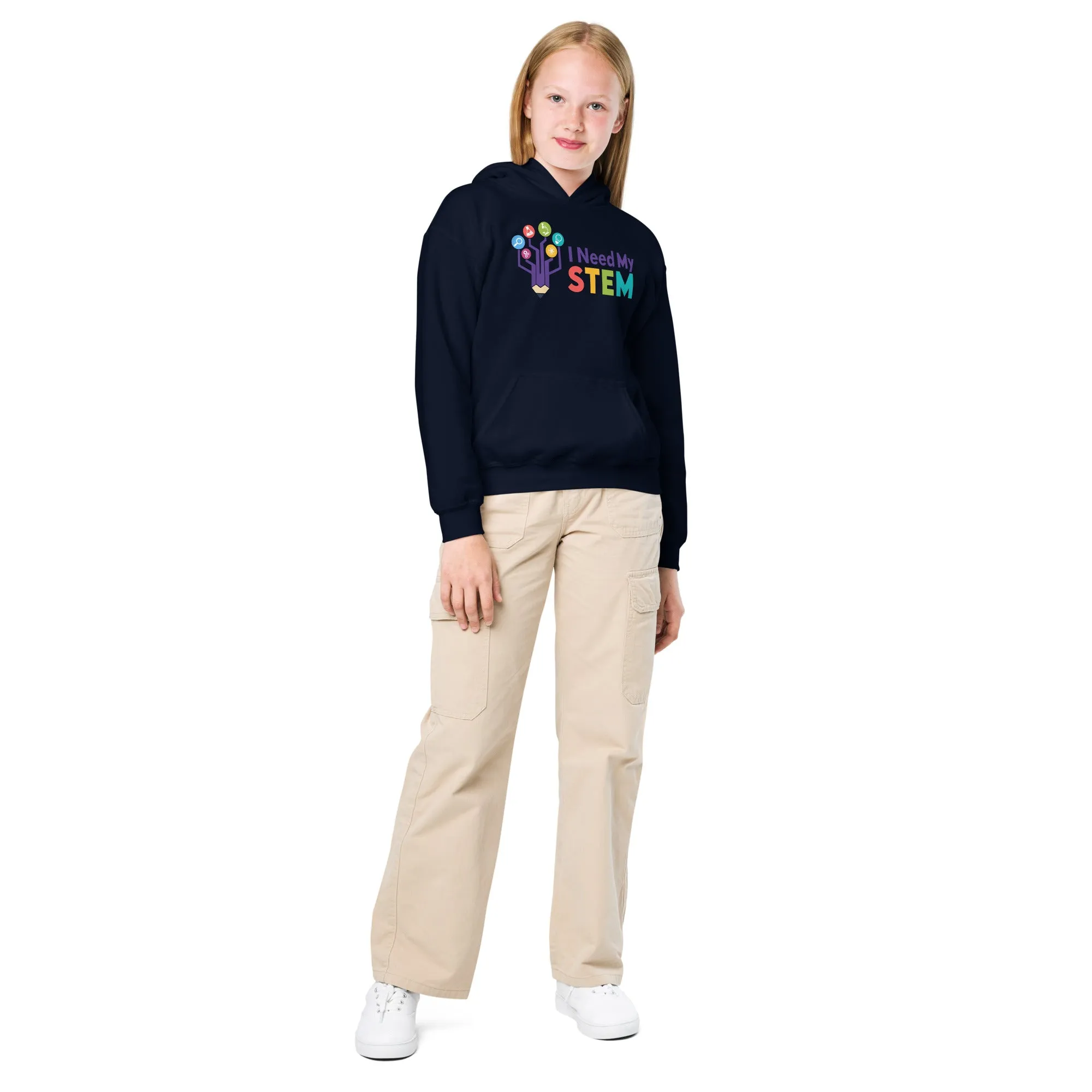 I Need STEM Youth Heavy Blend Hoodie