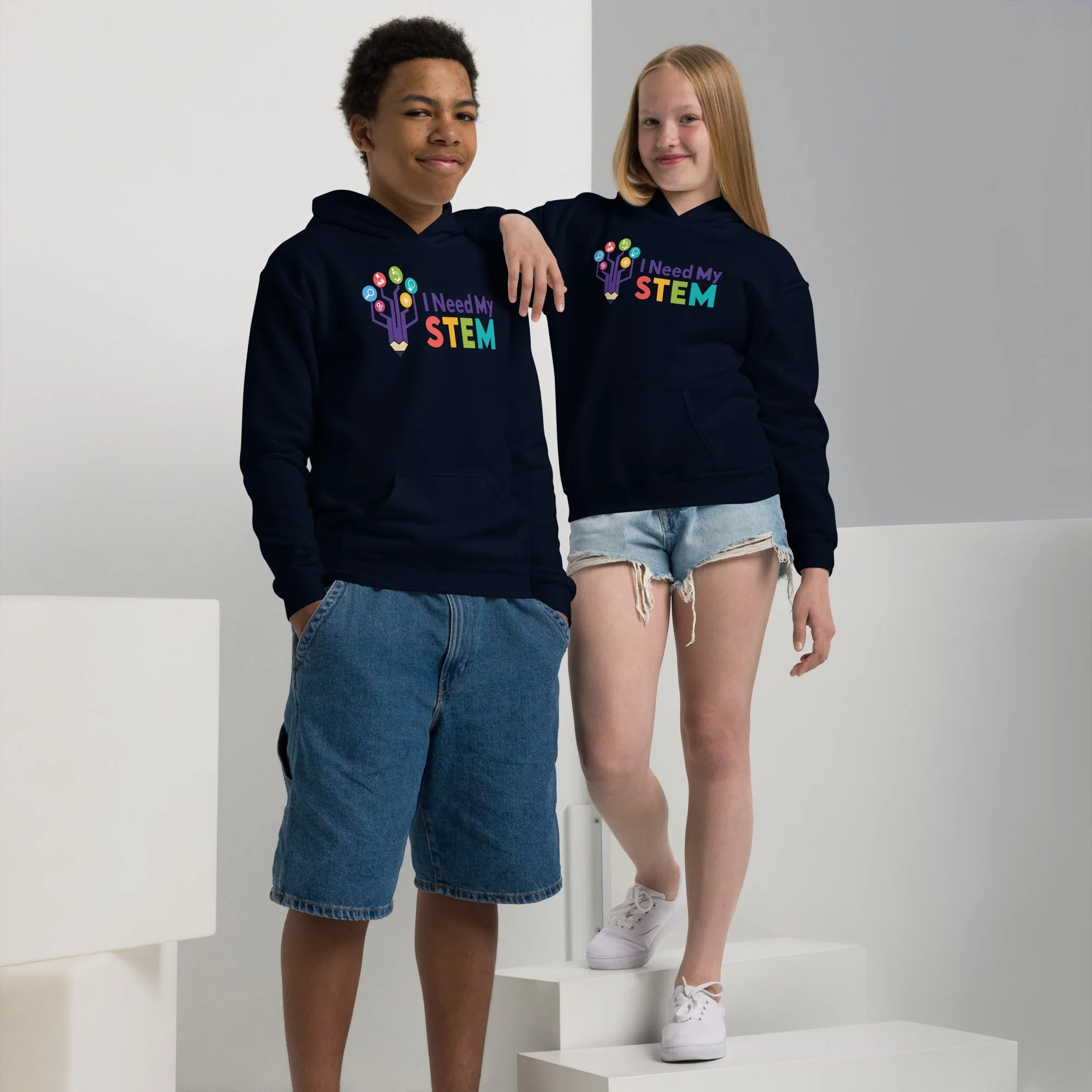 I Need STEM Youth Heavy Blend Hoodie