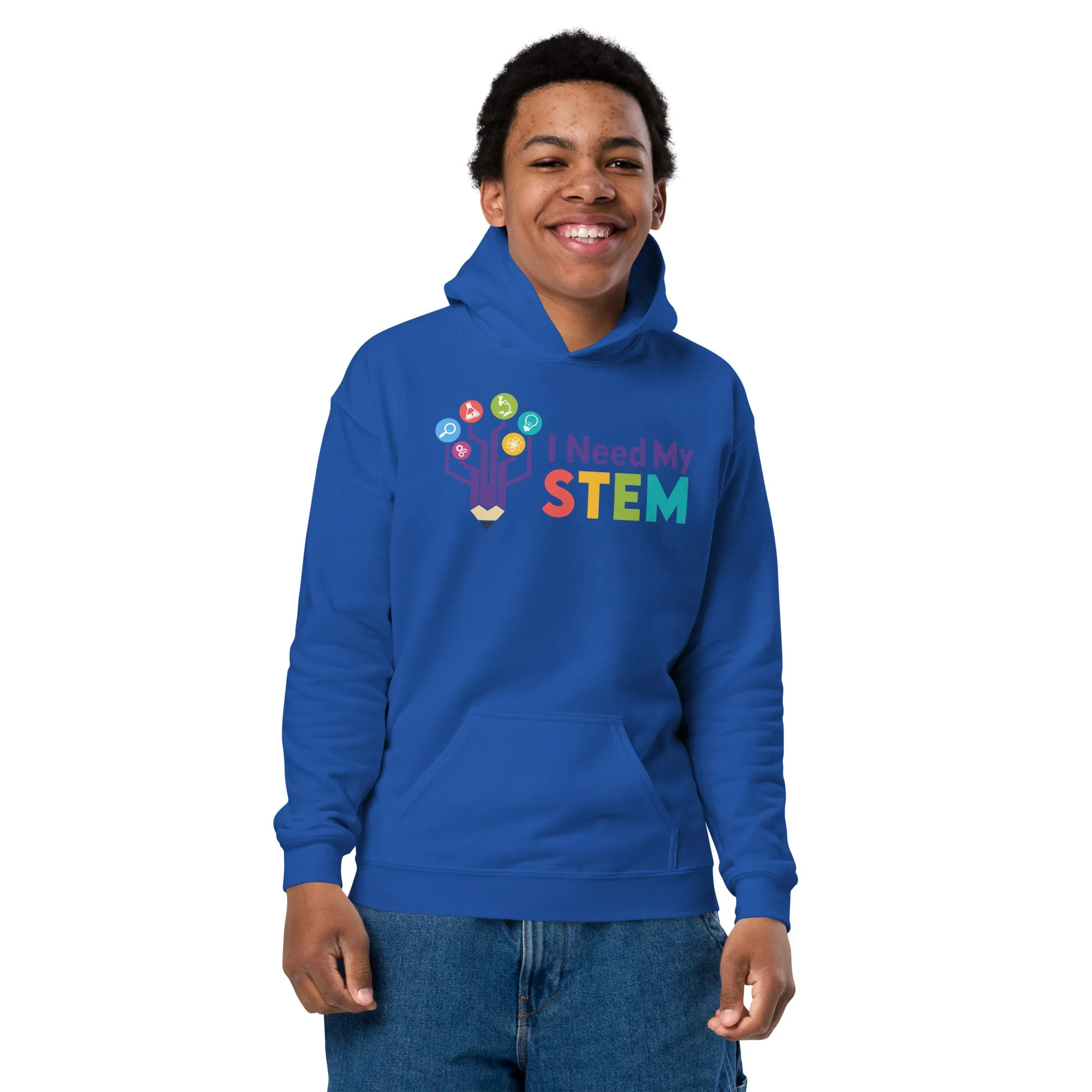 I Need STEM Youth Heavy Blend Hoodie