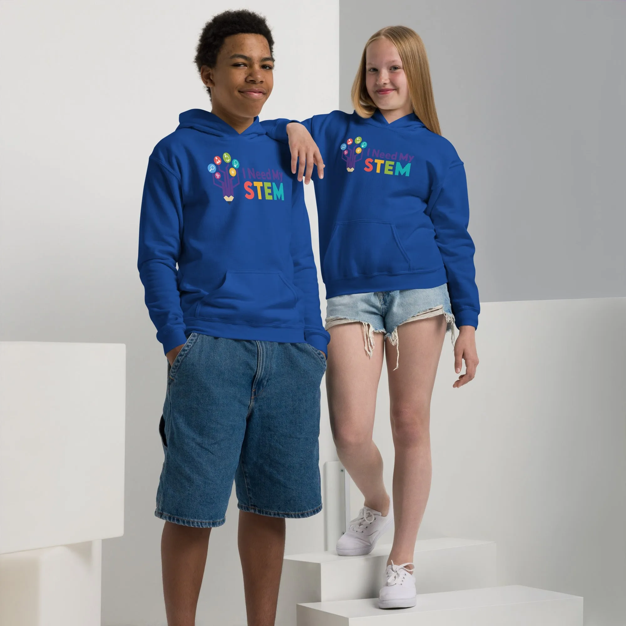 I Need STEM Youth Heavy Blend Hoodie