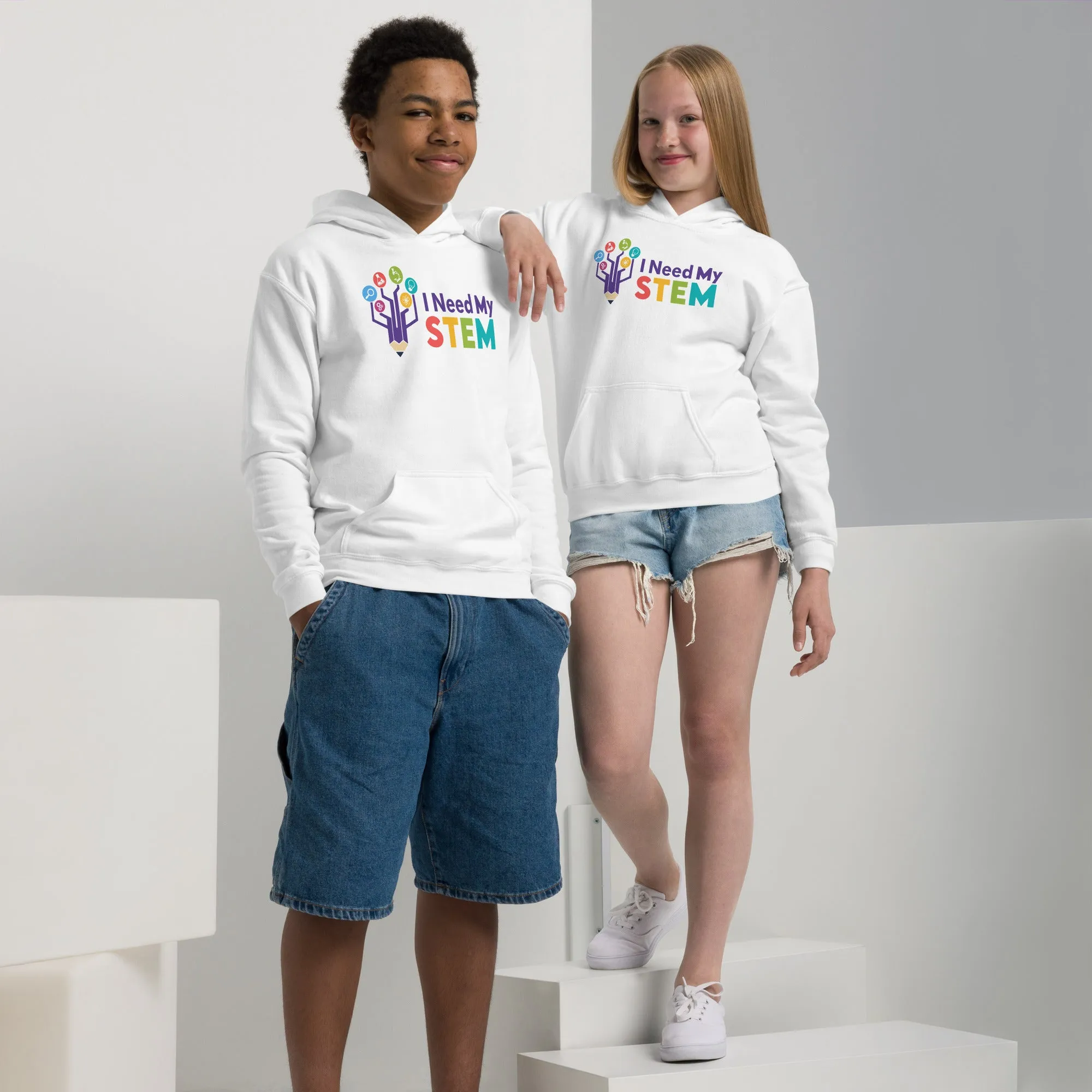 I Need STEM Youth Heavy Blend Hoodie