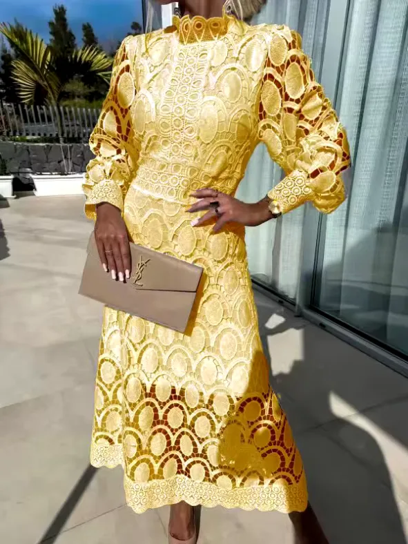 Kathryn™ Elegant Long Sleeve Maxi Dress