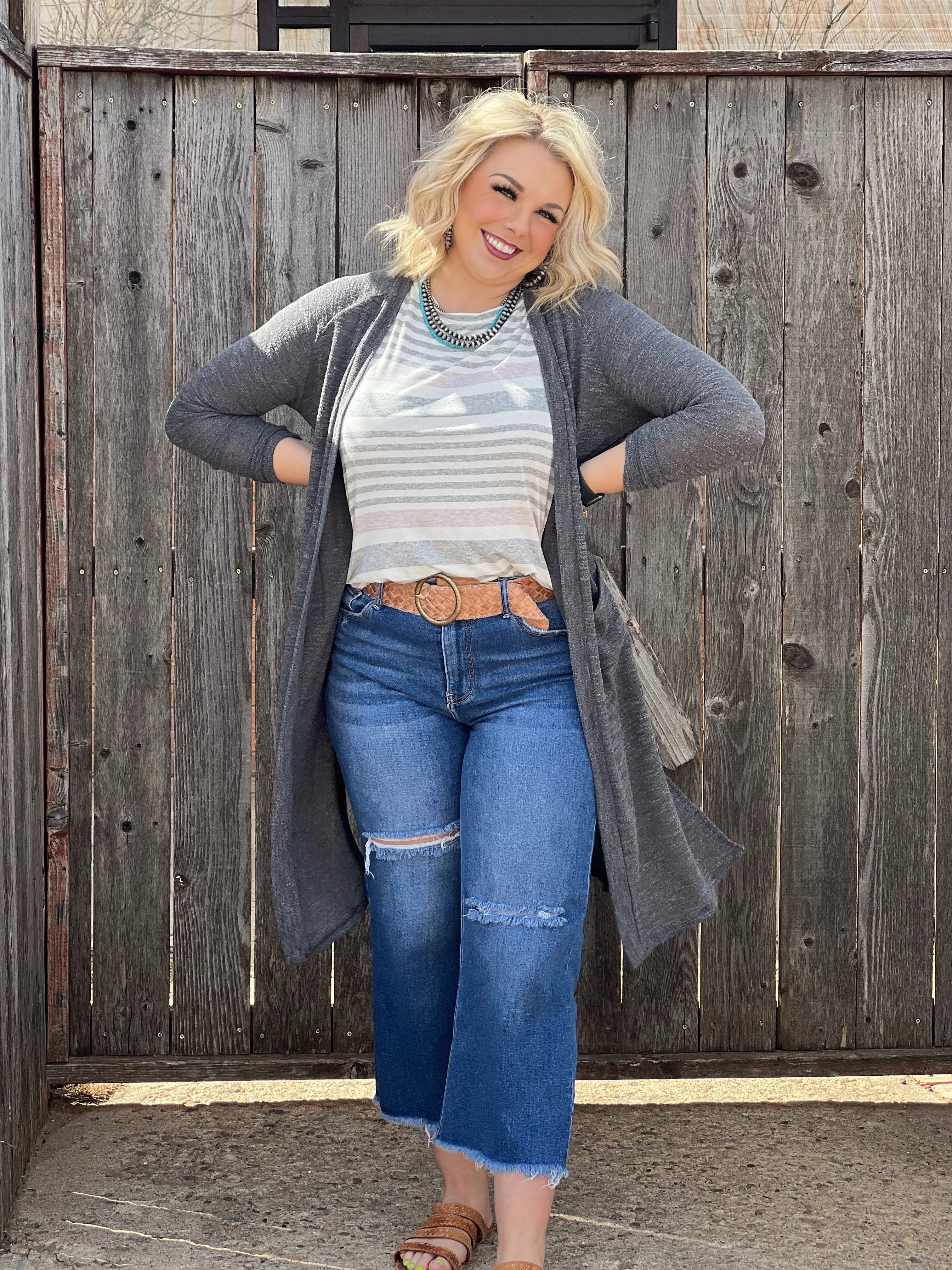 Kaylee Charcoal Grey Cardigan