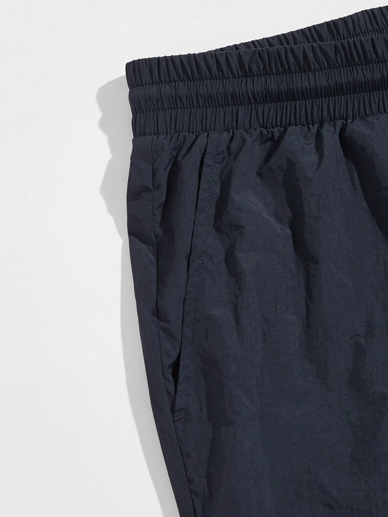 Men Drawstring Waist Solid Pants