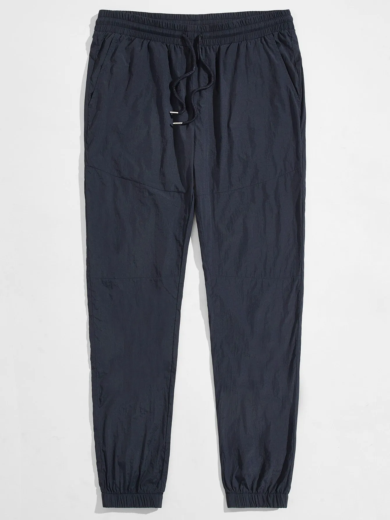 Men Drawstring Waist Solid Pants