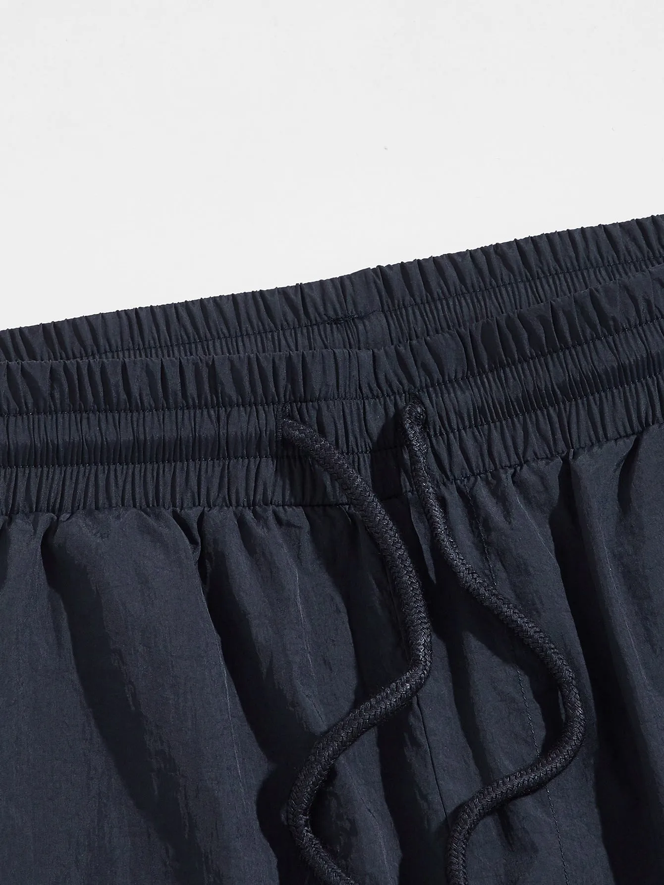 Men Drawstring Waist Solid Pants