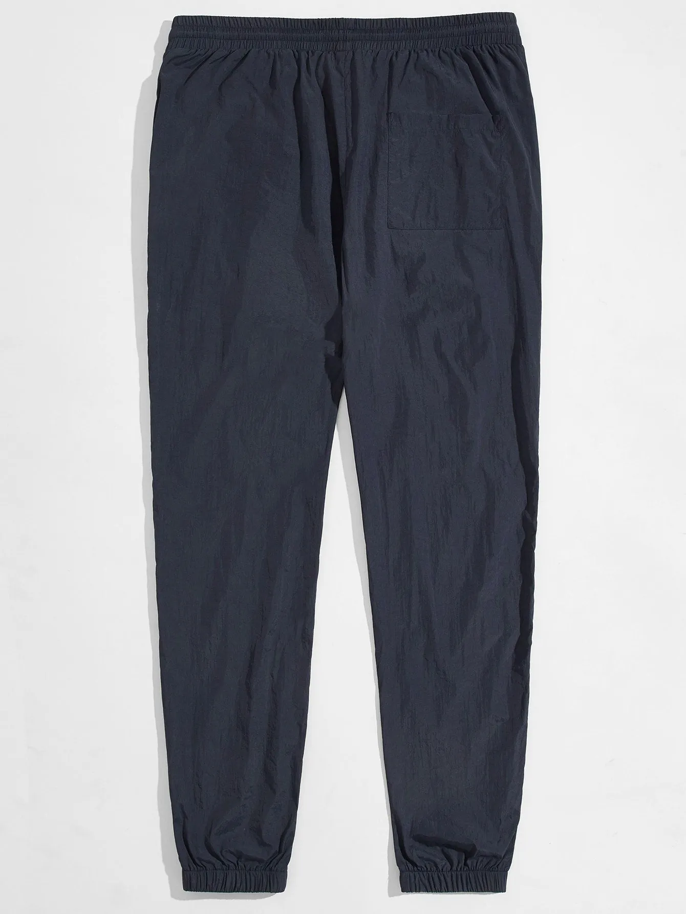 Men Drawstring Waist Solid Pants
