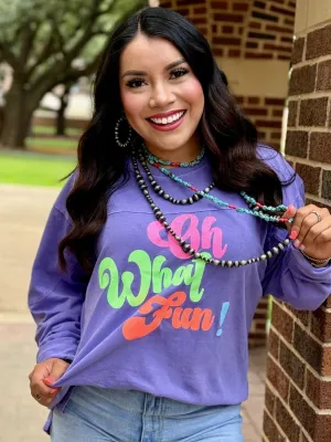 Oh What Fun Long Sleeve Graphic Tee by Texas True Threads