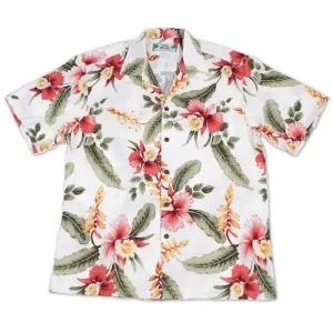 Orchid Floral Print Shirt | White