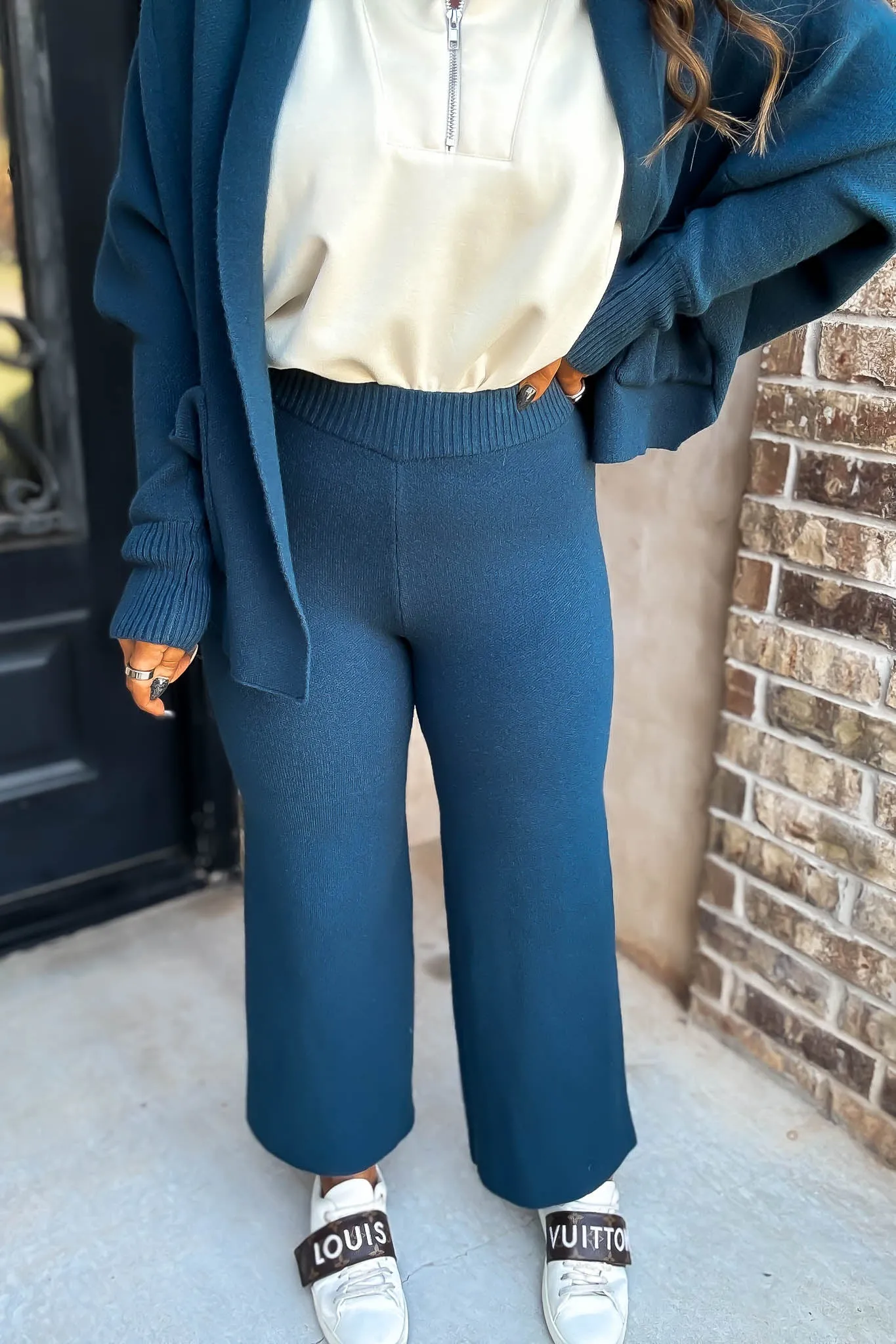 Peacock Soft Knit Sweater Pants