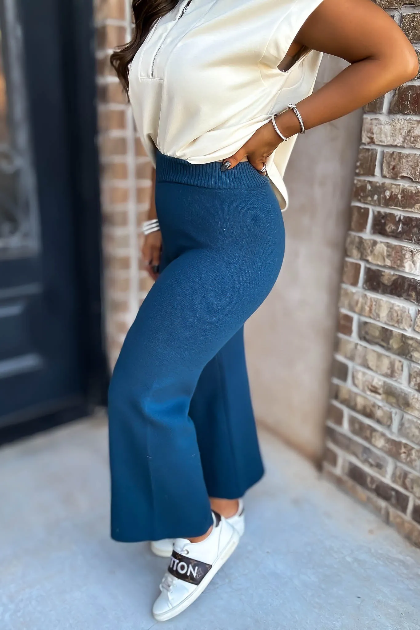 Peacock Soft Knit Sweater Pants