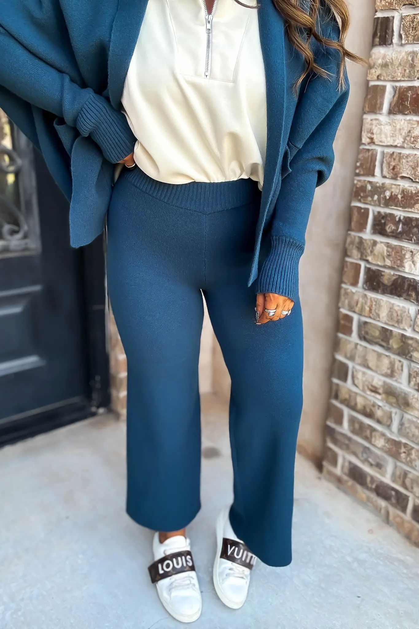 Peacock Soft Knit Sweater Pants