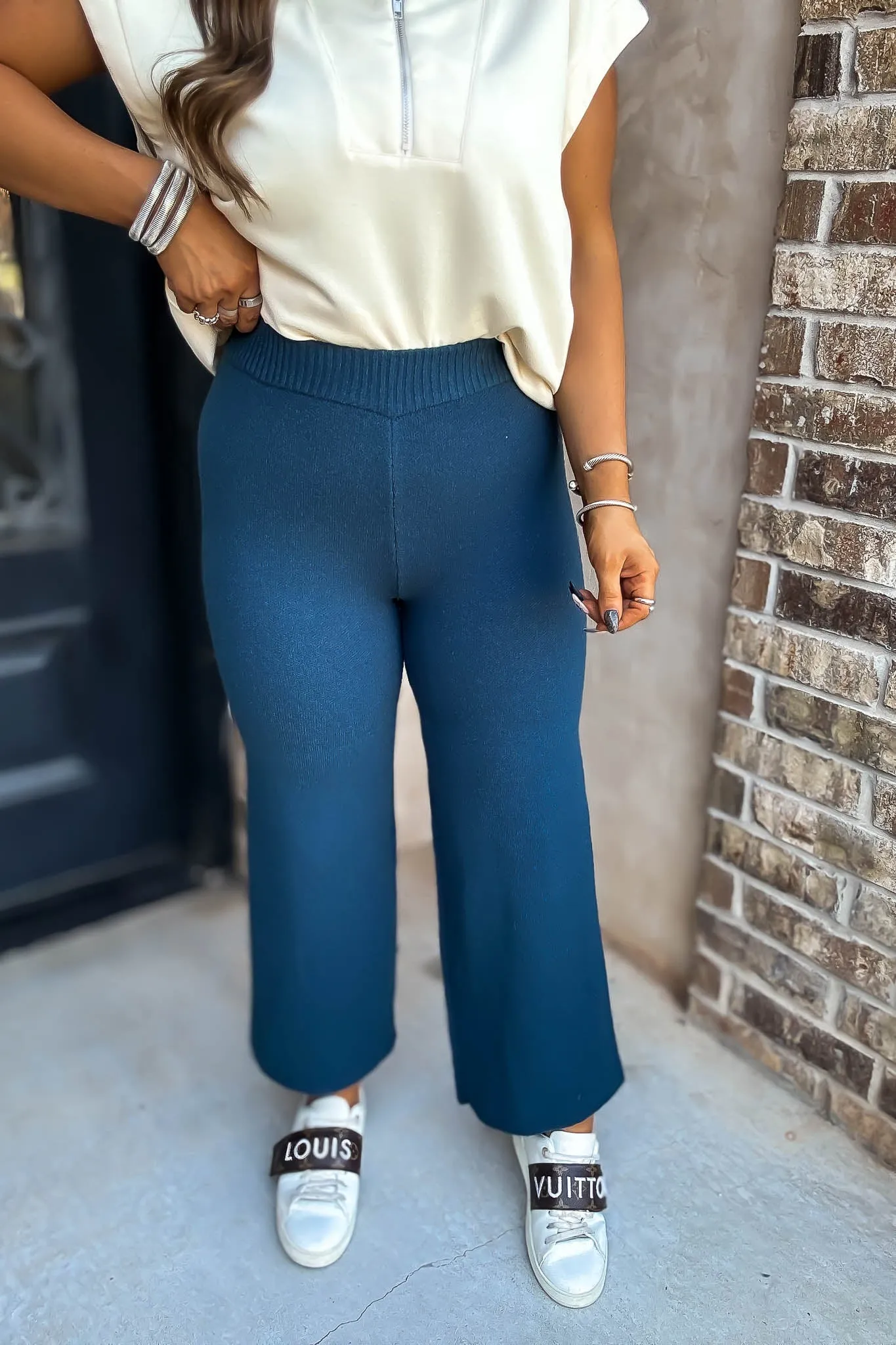 Peacock Soft Knit Sweater Pants
