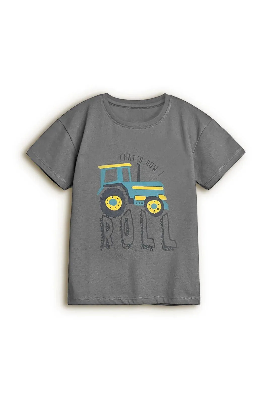 Printed Tractor Olive Green