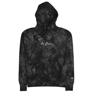 "Be Free" Unisex Champion tie-dye hoodie