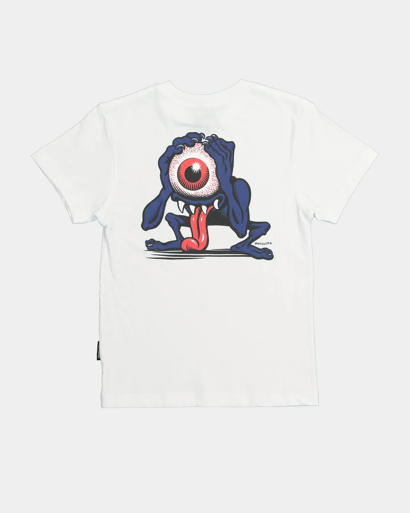 Santa Cruz Kids' Phillips Eyegore Short Sleeve T-Shirt White