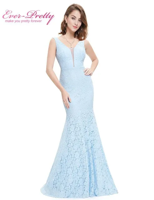 Sexy Trumpet V-Neck Elegant Prom Dress