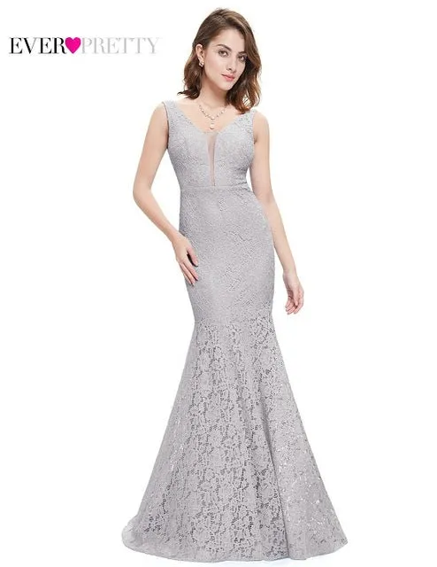 Sexy Trumpet V-Neck Elegant Prom Dress