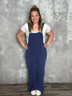 Soft Ribbed Jumper - Navy - FINAL SALE