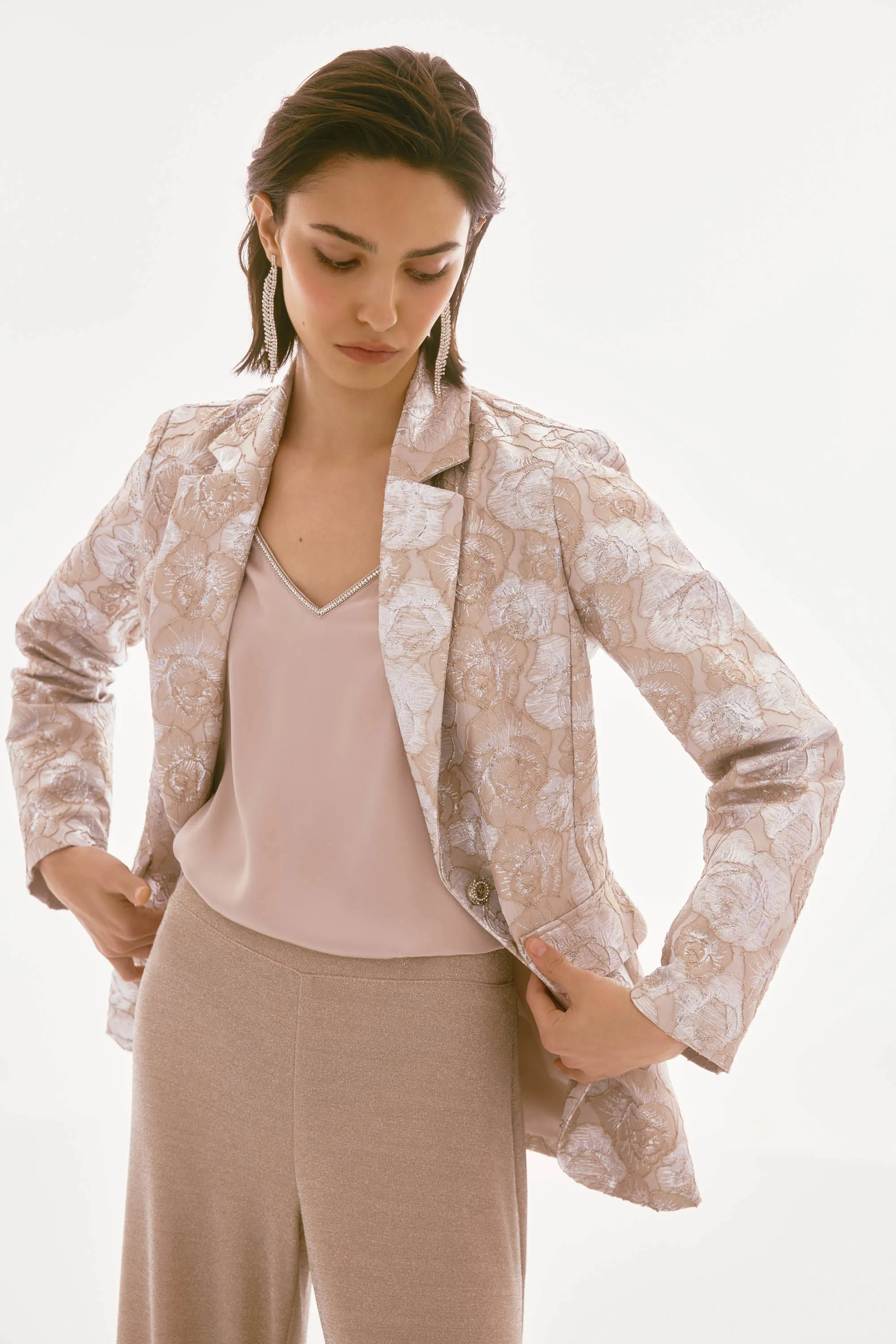 Somara Signature | Brocade Floral Print Blazer- Joseph Ribkoff 251729