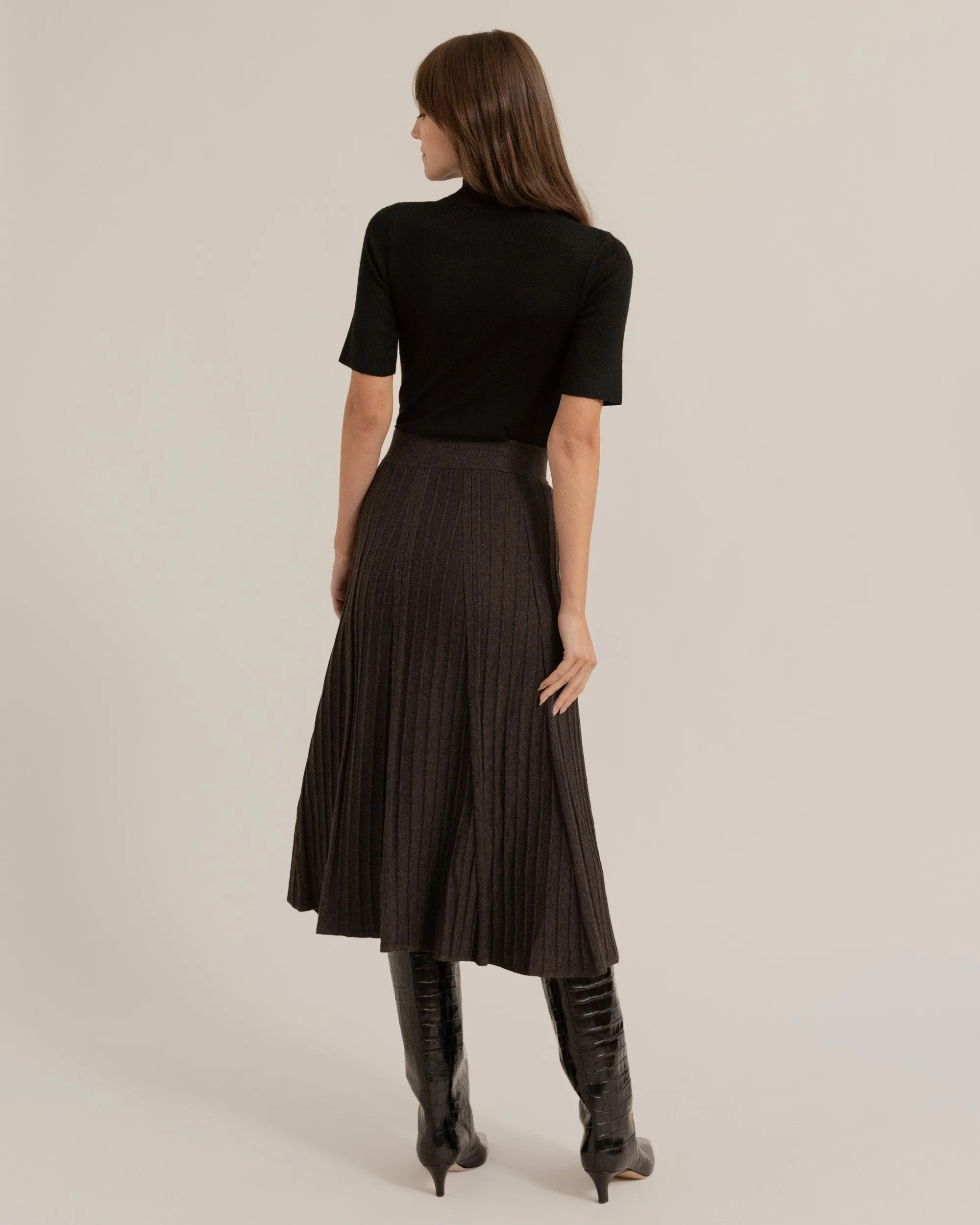 Ting Ting Mock-Neck Short-Sleeve Sweater