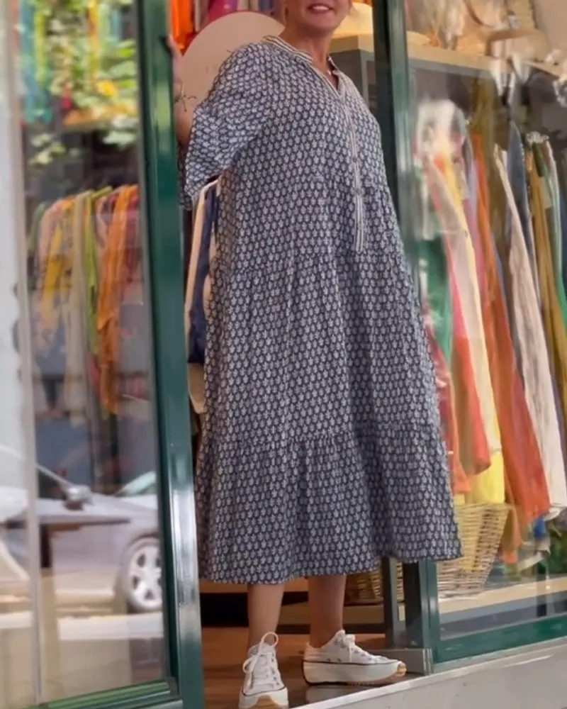V-Neck Elegant Long Dress