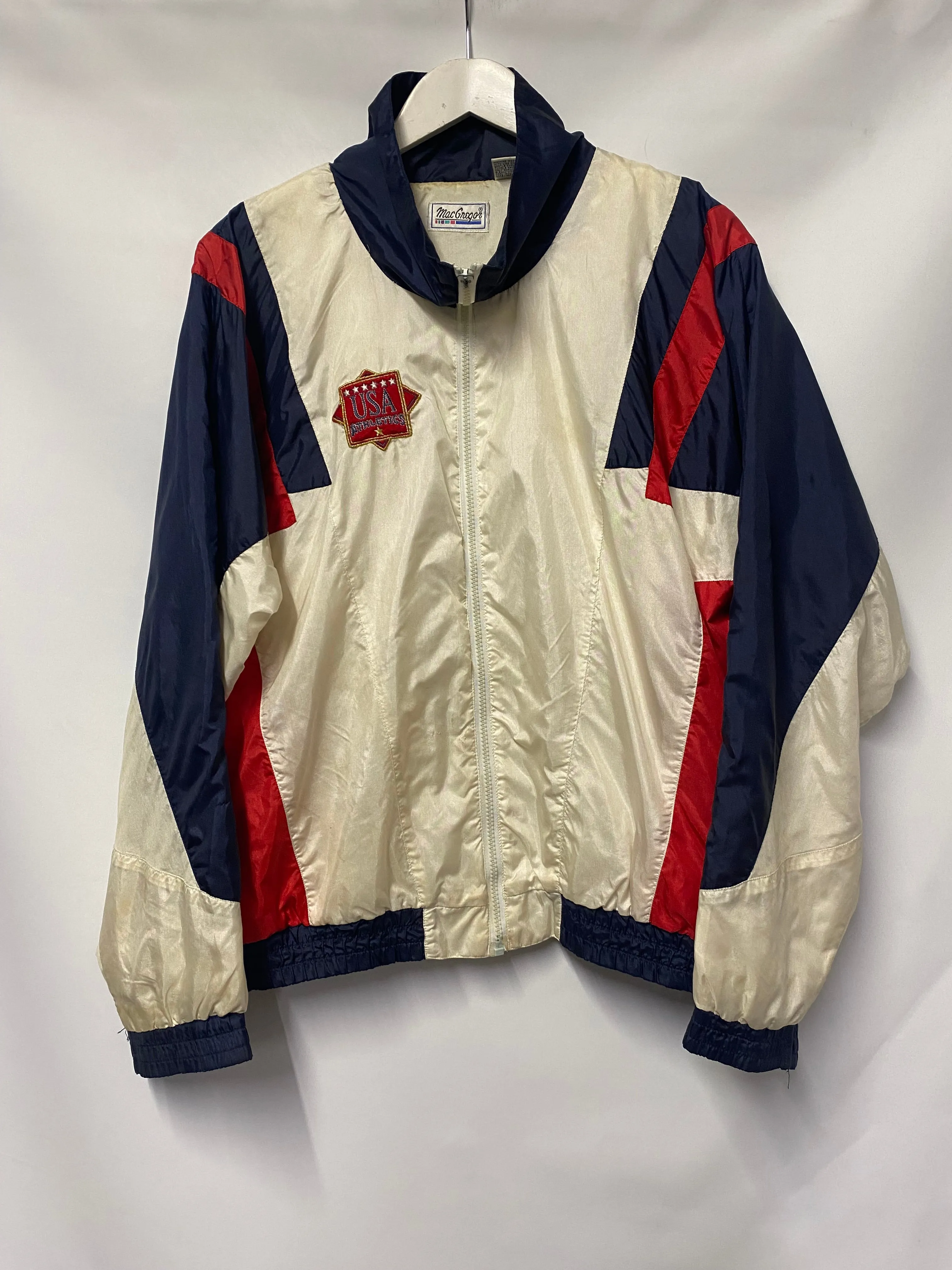 Vintage MacGregor Red and Navy USA Nylon Jacket Medium