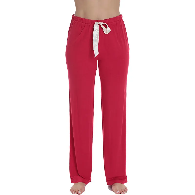 Women's Ultra Soft Solid Stretch Jersey Pajama Pants