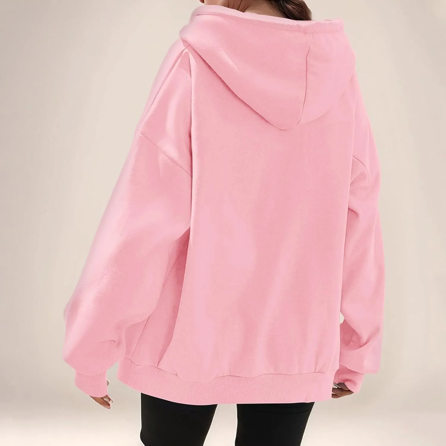 Zip Up Hoodie Women Oversized Hooded Zip Up Sweatshirt Ladies Fleece Cute Sweatshirts Sweaters Long Sleeve Sweat Shirts