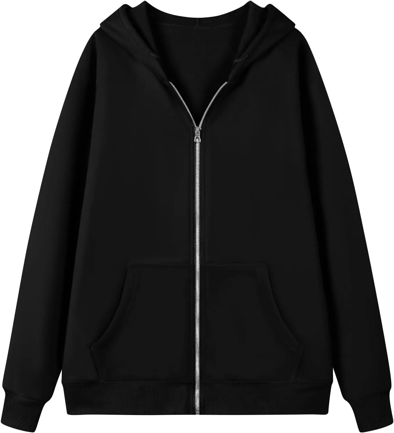 Zip Up Hoodie Women Oversized Hooded Zip Up Sweatshirt Ladies Fleece Cute Sweatshirts Sweaters Long Sleeve Sweat Shirts